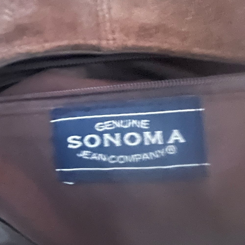 Genuine Sonoma Jean Company Suede(?) Brown/Camel Tan Patchwork Shoulder HANDBAG - Picture 5 of 9